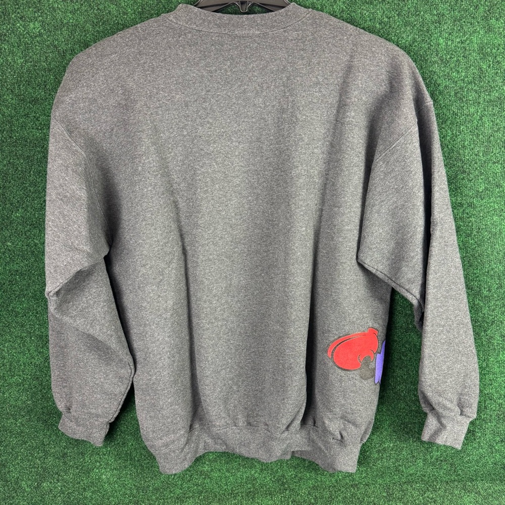 Vintage Scared Mickey Mouse Sweater Disney Wraparound Print Gray Size Large - Picture 7 of 8